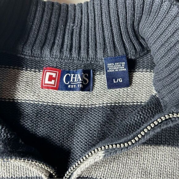 Chaps Gray and Blue Sweater Size L, SKU: 96-4365 - Picture 3 of 6